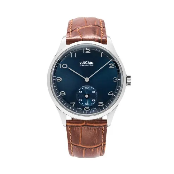 Vulcain Grand Prix - Small Second Blue - Brown Alligator