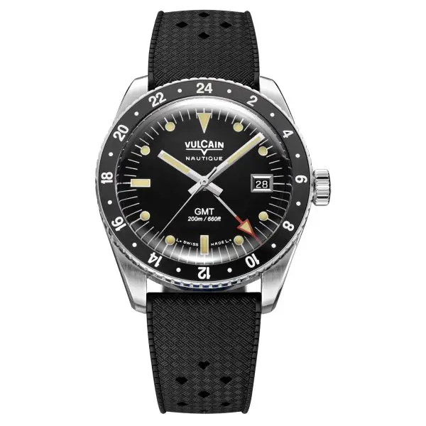 Vulcain Skindiver GMT - Black Luminova Beige -