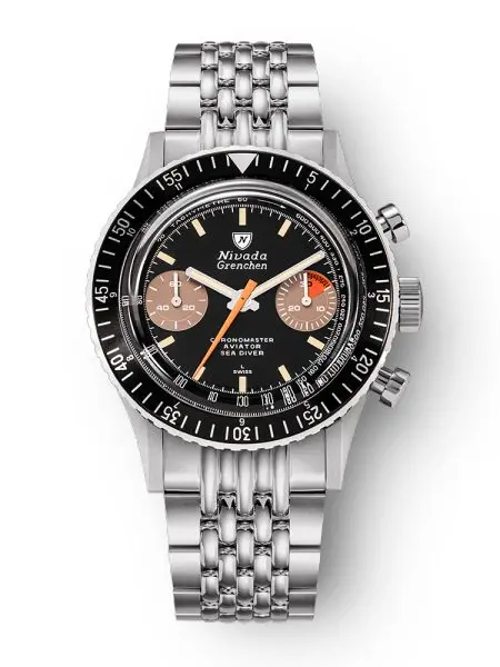 Nivada Grenchen Chronomaster Orange Boy Inter. Bezel - Manual - Beads of Rice