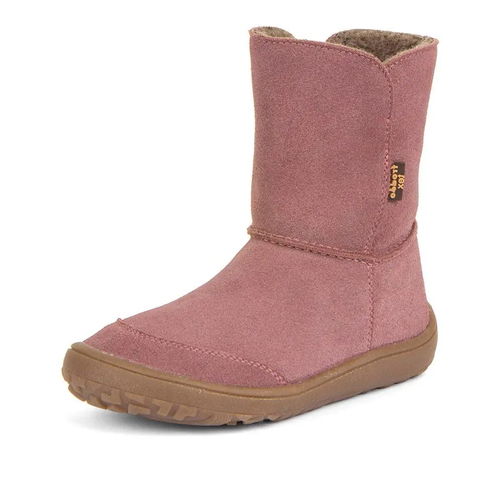 Dívčí zimní barefoot boty TEX SUEDE Dark Pink, Froddo, G3160238, růžová -