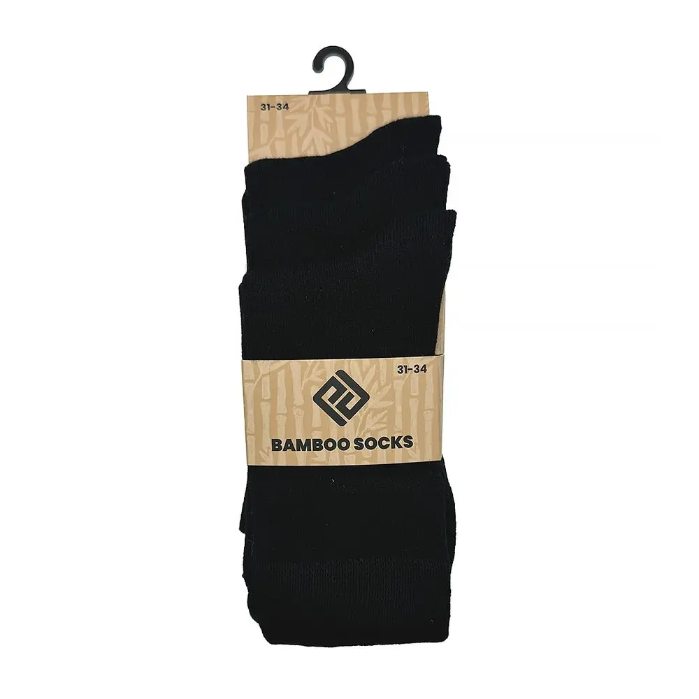 Unisex vysoké ponožky bambusové - 3pack Pidilidi PD0151-10 černá -