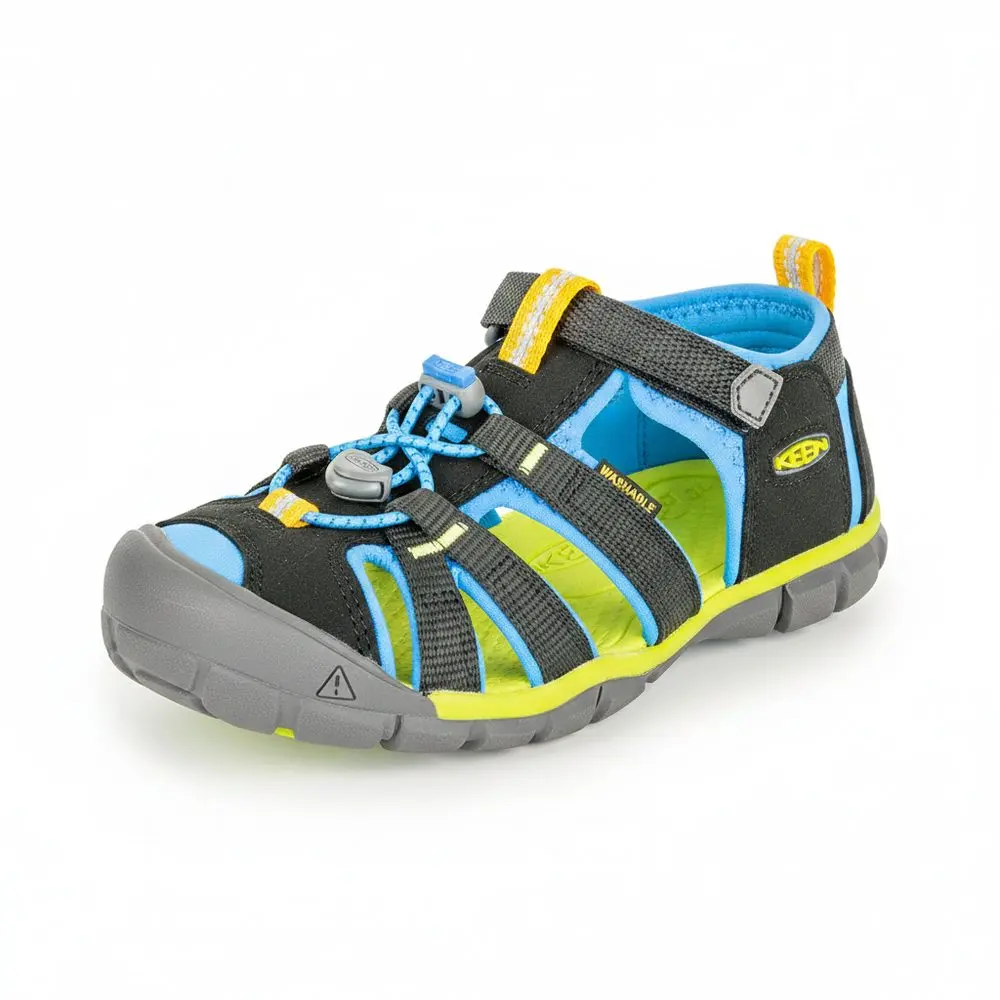Dětské sandály SEACAMP II CNX, BLACK/BRILLIANT BLUE, keen, 1022984/1022969, černá -