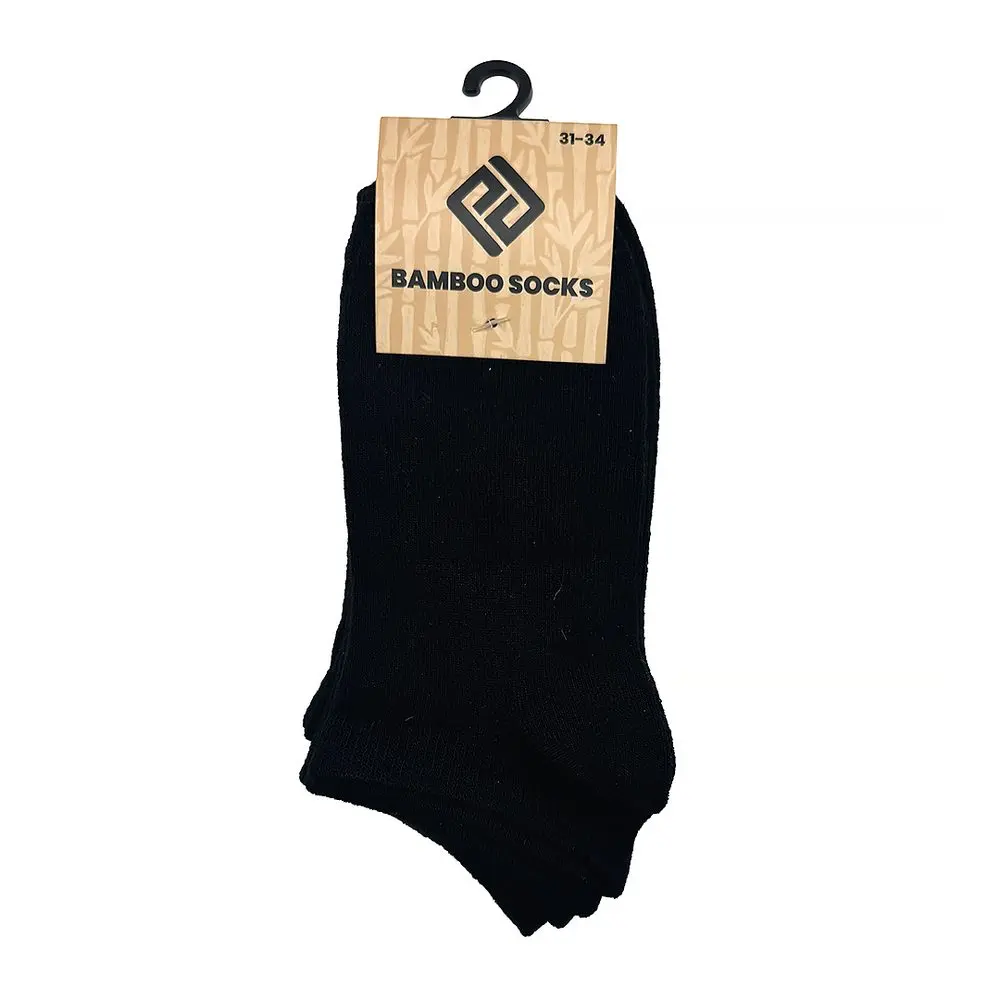 Unisex kotníkové ponožky bambusové - 3pack Pidilidi PD0150-10 černá -