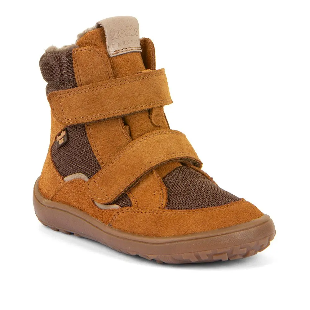 Dětské zimní barefoot boty TEX WINTER Cognac Froddo G3160247-4 -