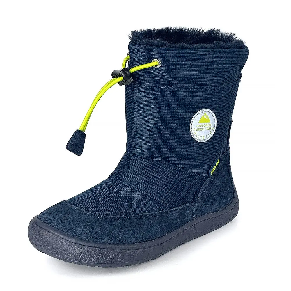 Chlapecké zimní barefoot boty PRO-tex Protetika - HEIKO NAVY -