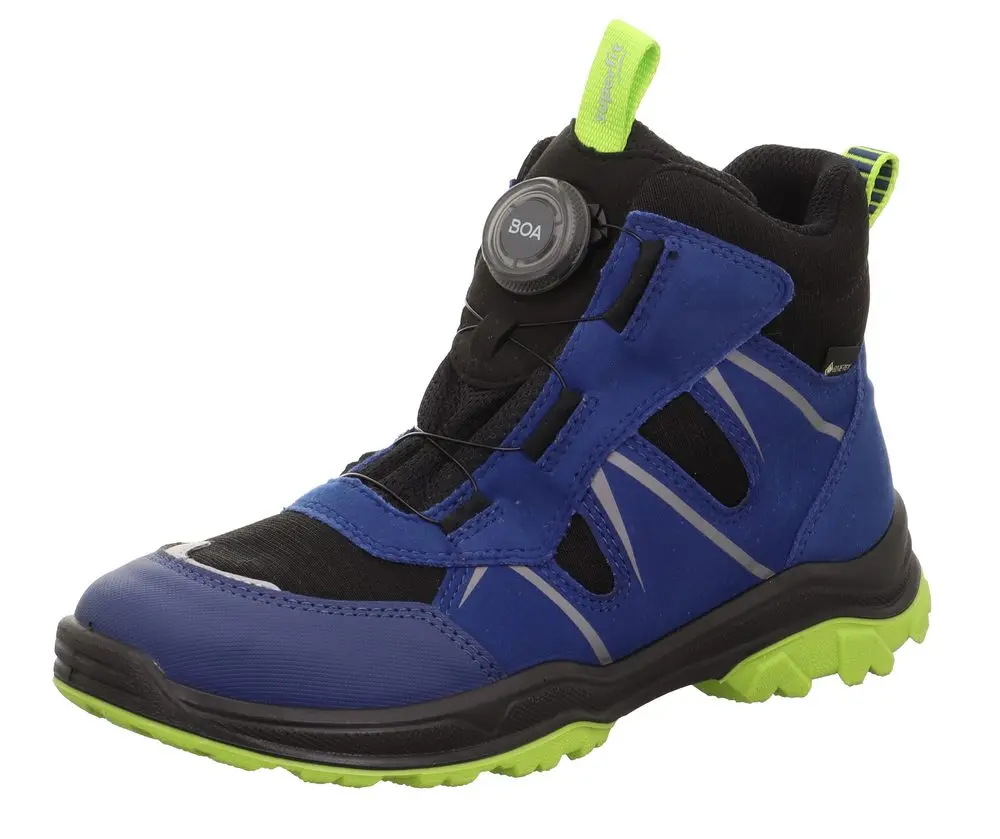 Chlapecké celoroční boty JUPITER Blau/Green Gore-Tex BOA, Superfit,1-000076-8010 -