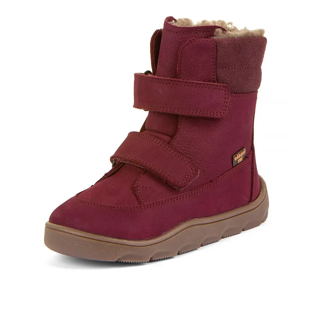 Dívčí zimní barefoot boty ZERU TEX WINTER Bordeaux Froddo G3160240-8 -