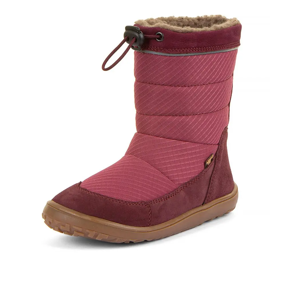 Dívčí zimní barefoot sněhule UP TEX SNOW WOOL Bordeaux G3160249-4 -
