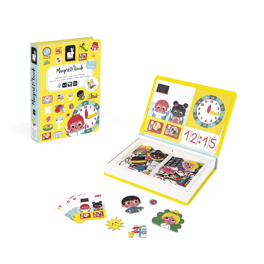Hodinky Janod Learn to tell the time magneti' book
