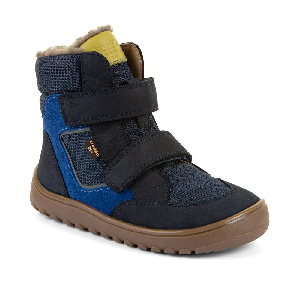 Chlapecké zimní barefoot boty UP HILL WOOL Dark Blue Froddo G3160262 -