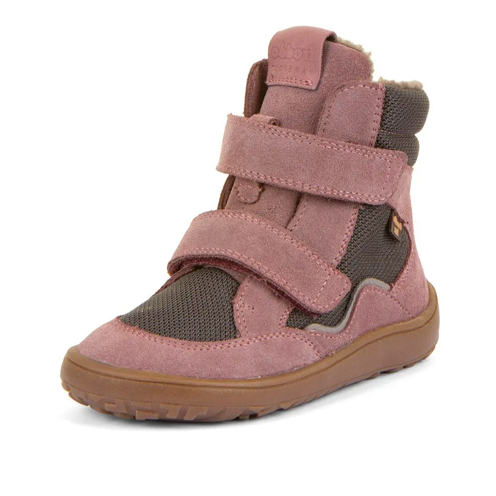 Dívčí zimní barefoot boty TEX WINTER Gray/Pink Froddo G3160247-13 -