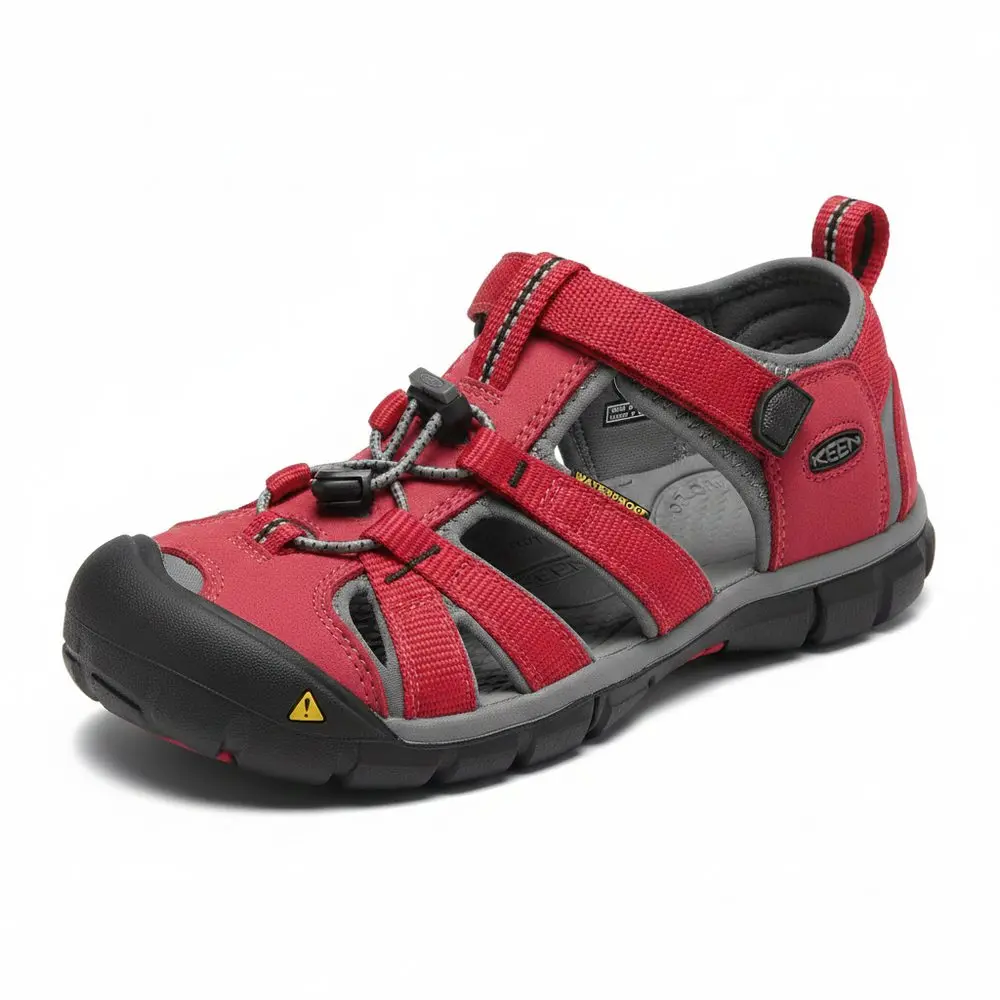 Dětské sandály SEACAMP II CNX, racing red/gargoyle, Keen, 1014470, červená - 24
