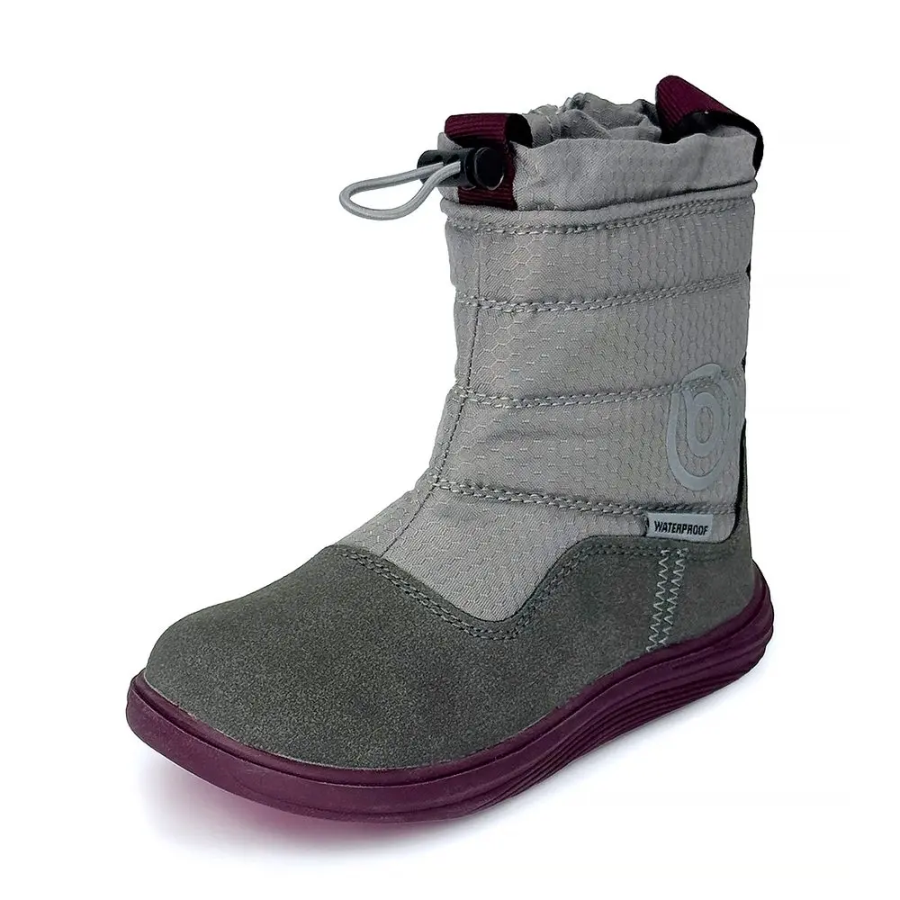Dětské zimní barefoot boty s membránou Bugga RUBA Grey B00197-09 -
