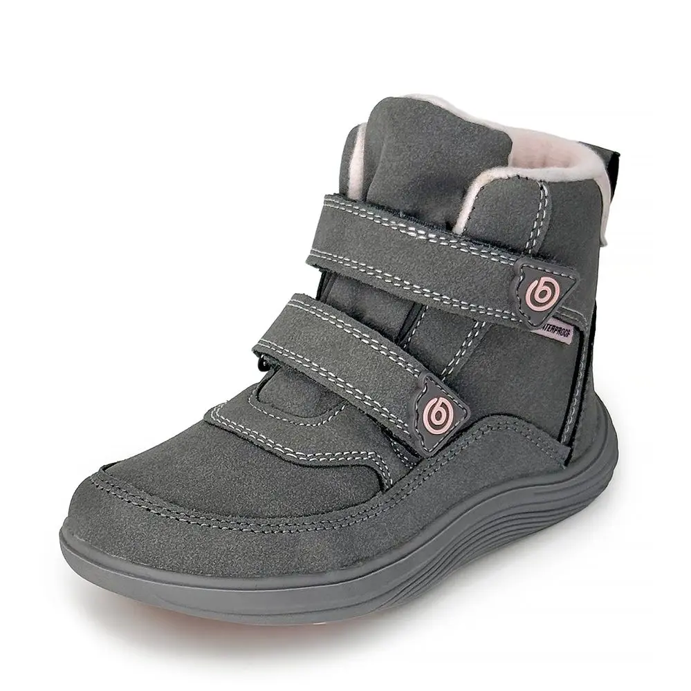 Dětské celoroční barefoot boty Bugga KIVO Grey B00199-09 -