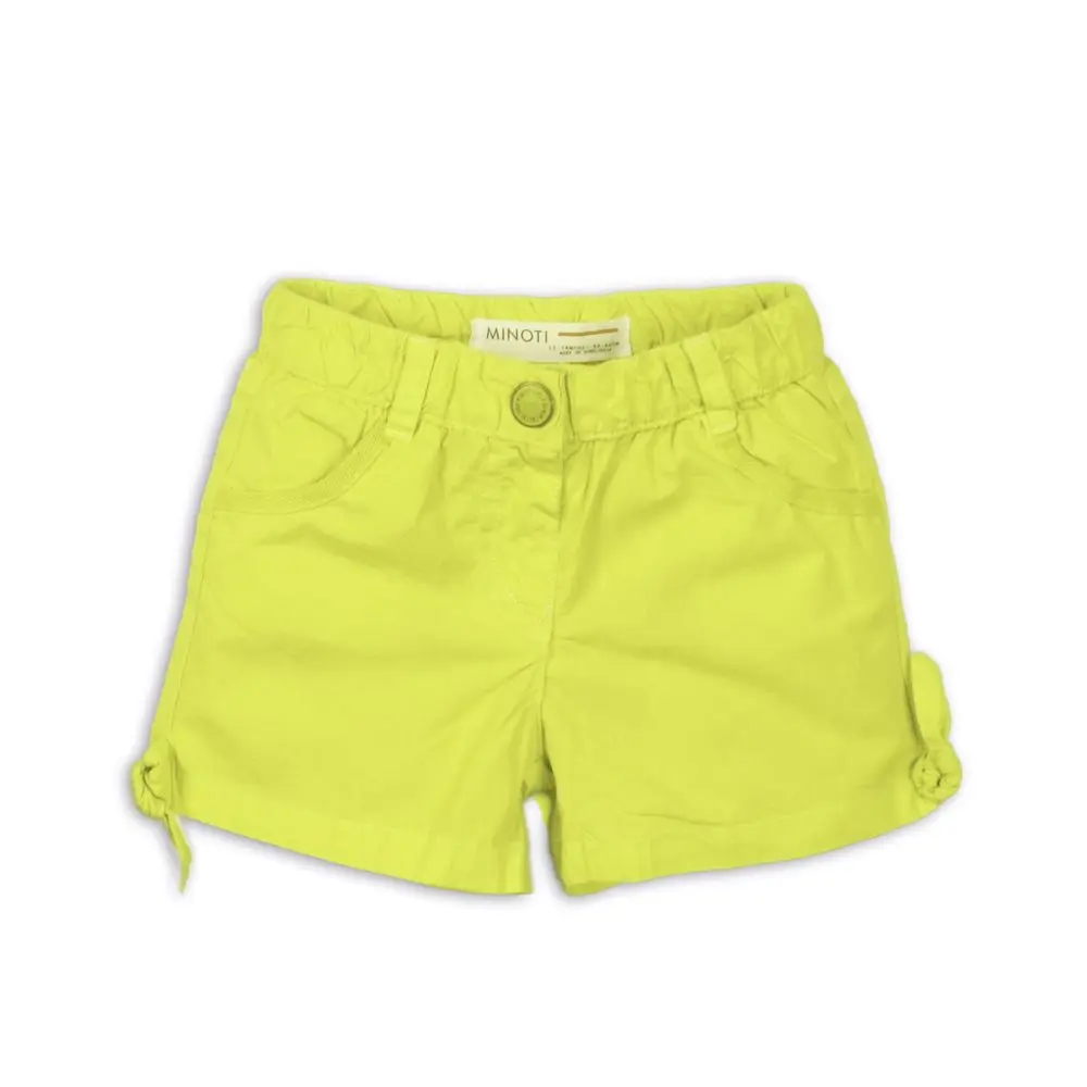 Kraťasy dívčí bavlněné, Minoti, 2SHORT 1, žlutá -