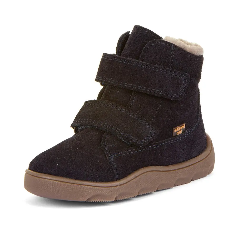 Chlapecké zimní barefoot boty ZERU TEX FURRY Dark Blue Froddo G2110151 -
