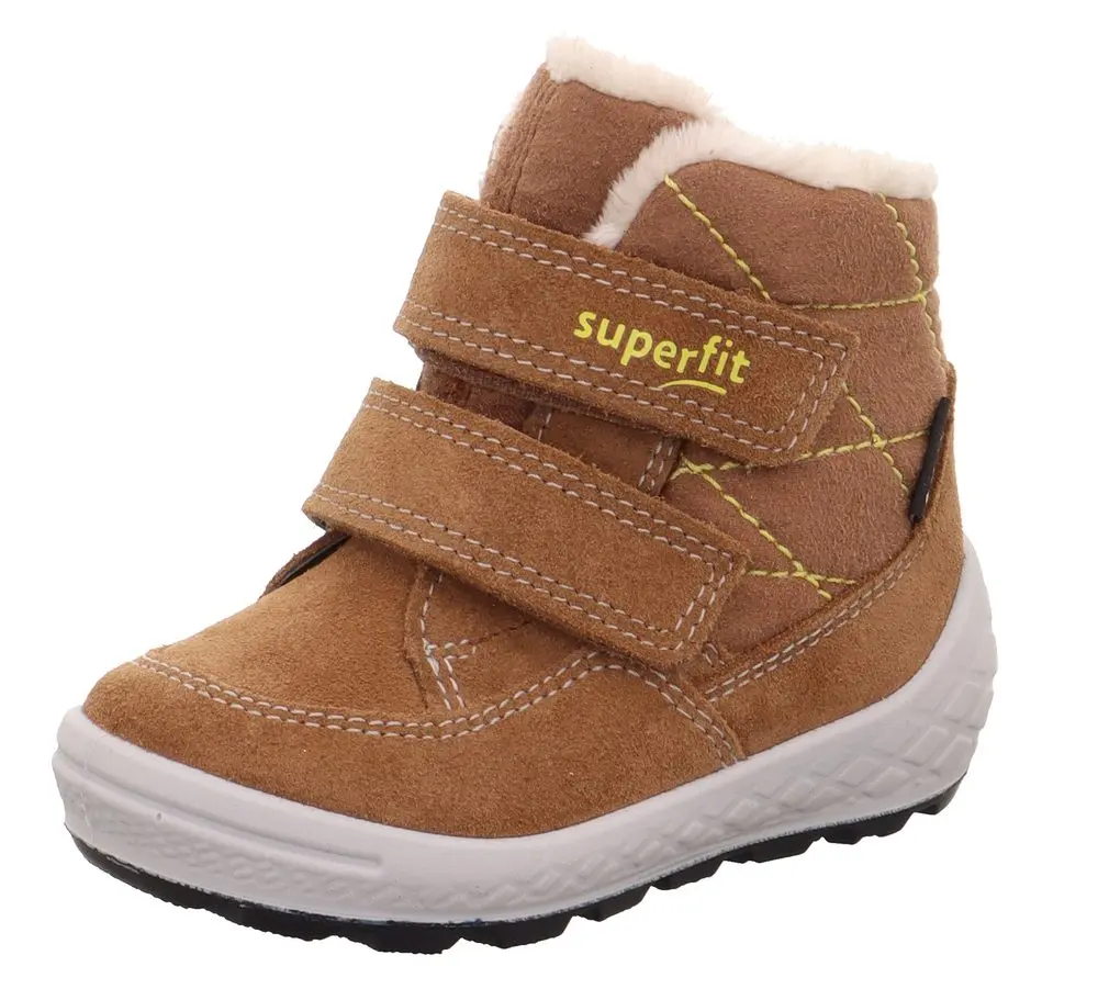 Superfit dětská zimní obuv 1-106314-3000 GROOVY 2.0 BRAUN/GELB - 26