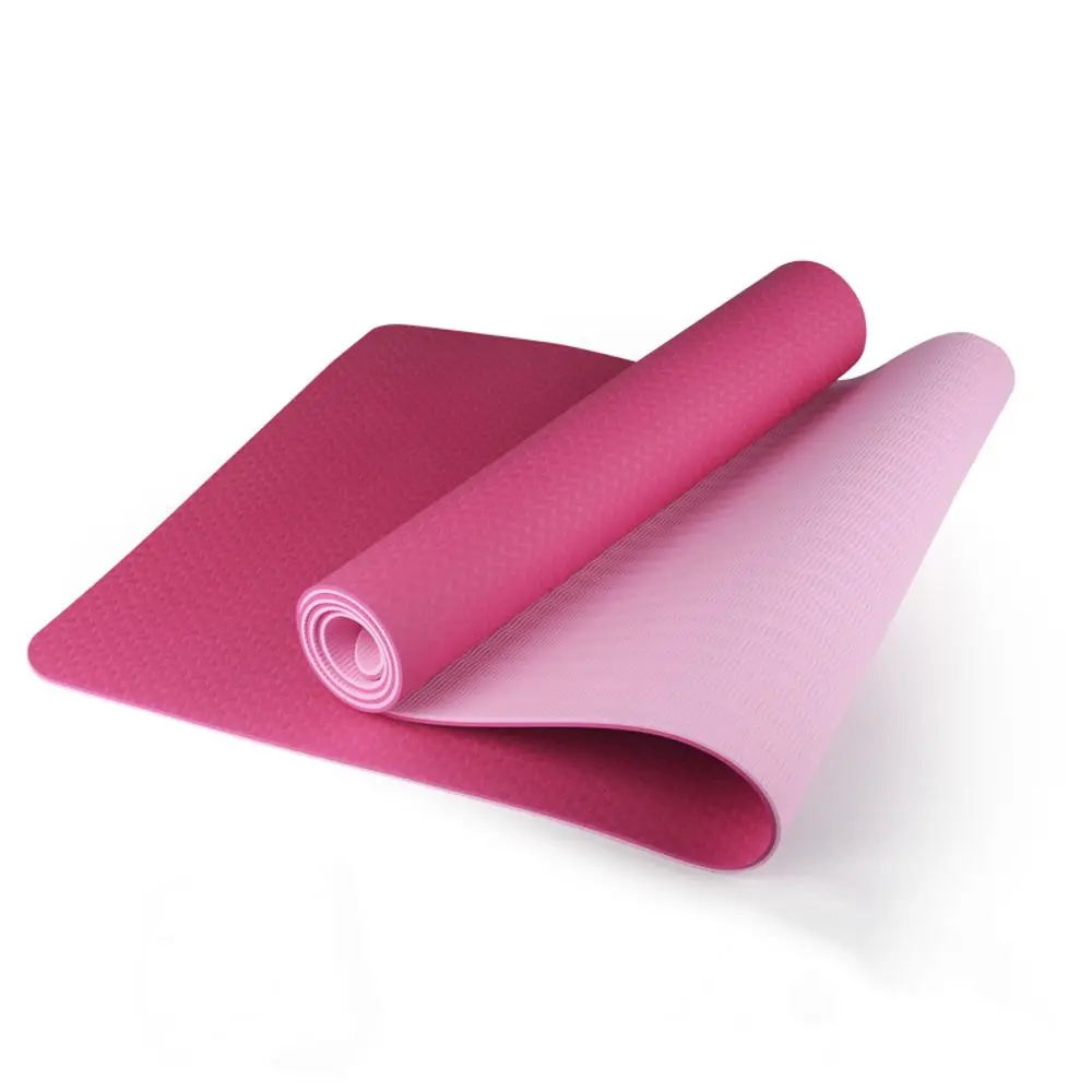 Podložka na cvičení Sportago TPE Yoga dvouvrstvá 183x61x0,6 cm - růžová