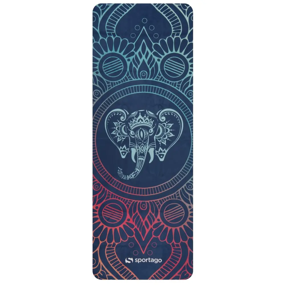 Premium semišová podložka na jógu Sportago 185x68x0,15 cm - Sloní Moudrost