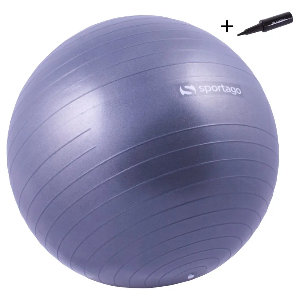 Gymnastický míč Sportago Anti-Burst 85 cm, včetně pumpičky - grafit