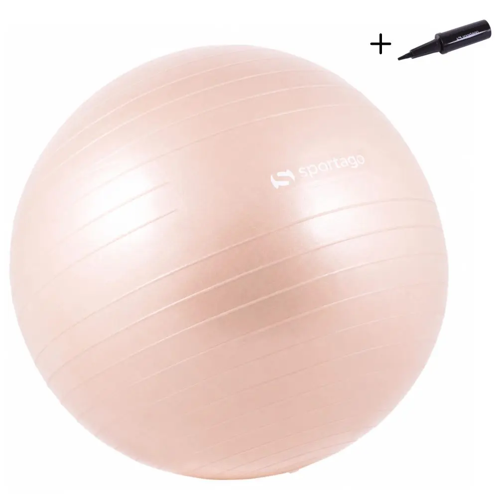 Gymnastický míč Sportago Anti-Burst 75 cm, včetně pumpičky - panensky růžová