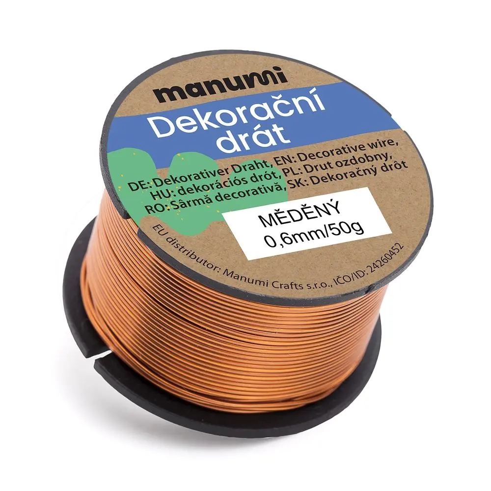 Manumi Měděný drát 0,6 mm/50 g - 3 ks