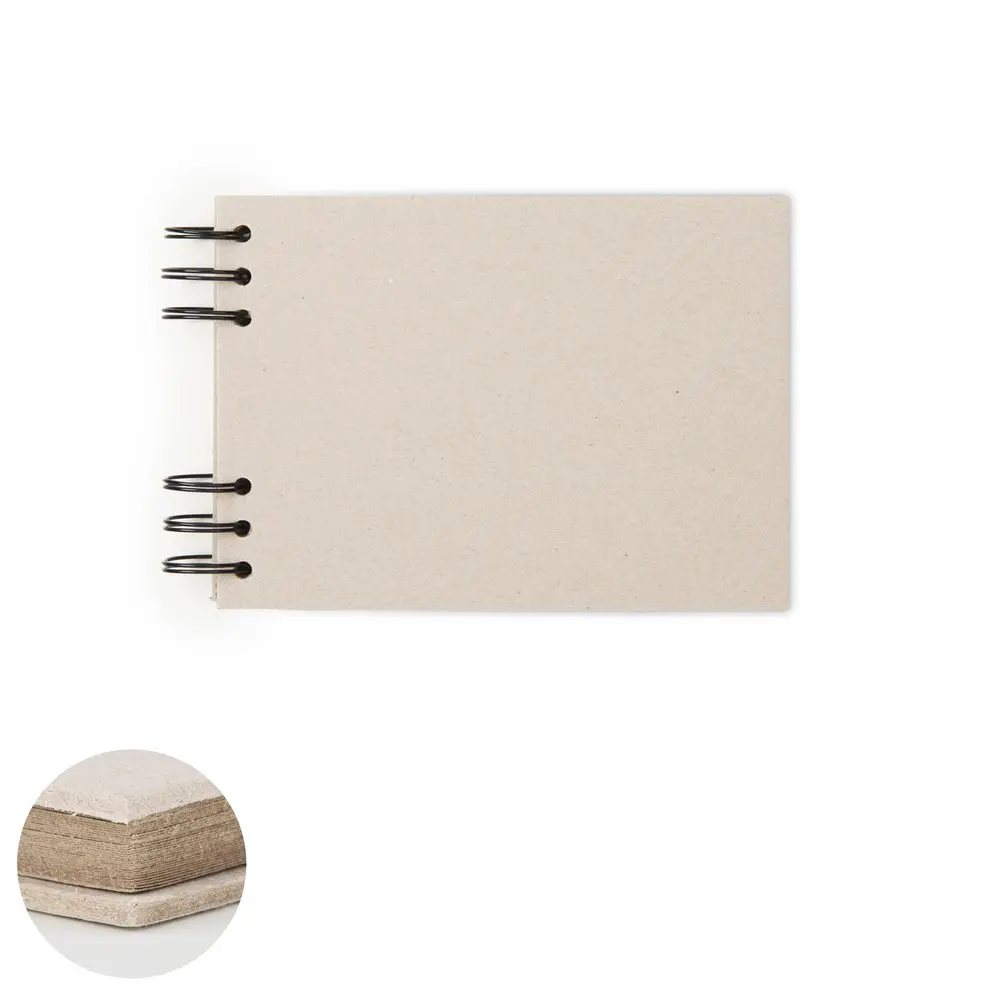 Scrapbookový kroužkový blok na šířku 35 listů A6 v přírodní barvě 160-200g/m² - 1 ks
