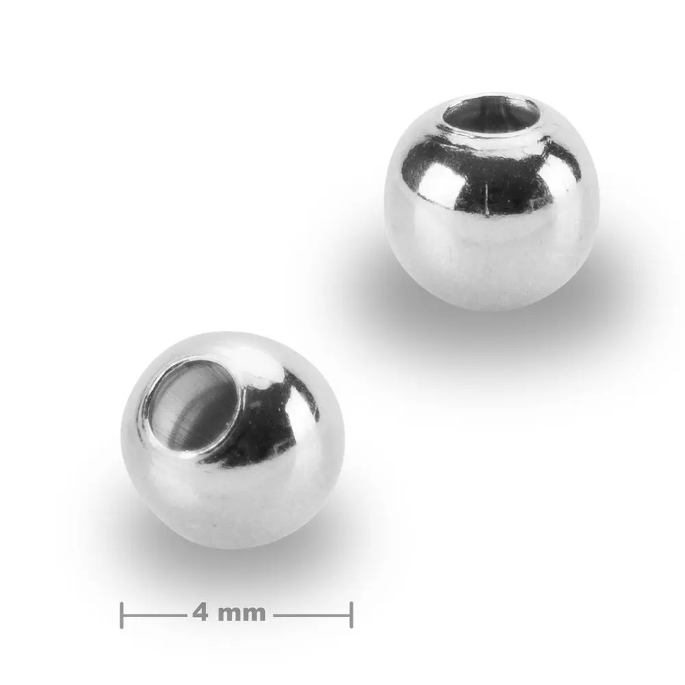 Stříbrný korálek 4 mm -