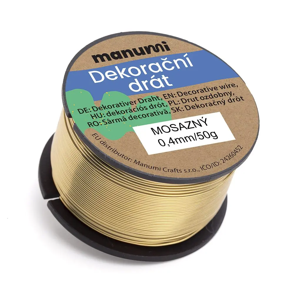 Manumi Mosazný drát 0,4 mm/50 g - 3 ks