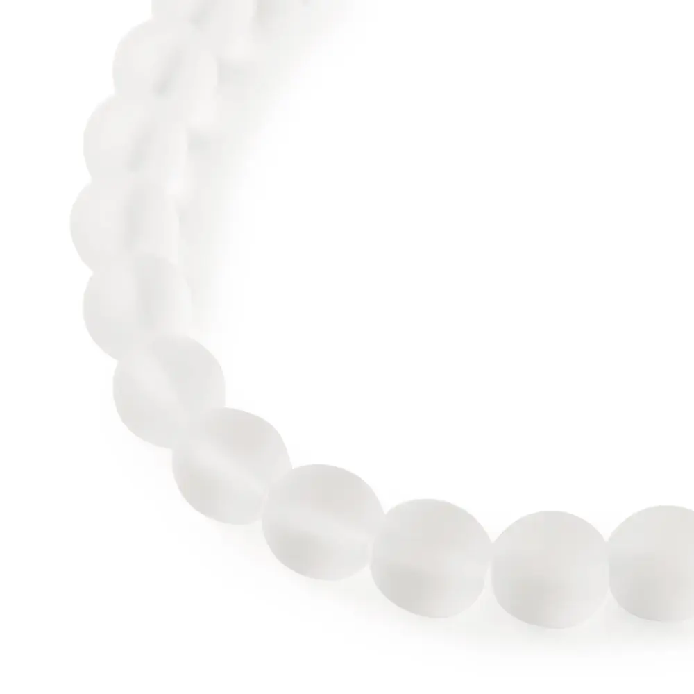 Manumi české skleněné mačkané kuličky 10 mm Crystal Matt - 18 ks