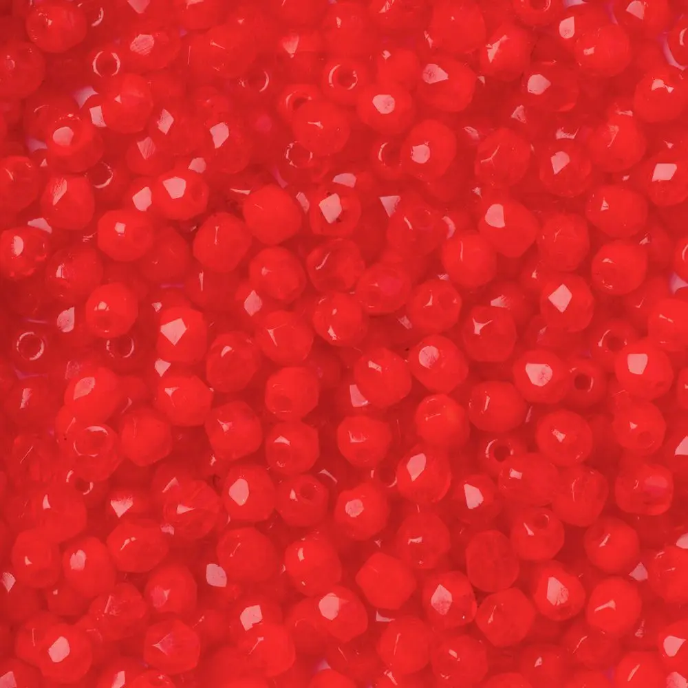 Manumi české broušené korálky 3 mm Opal Red -