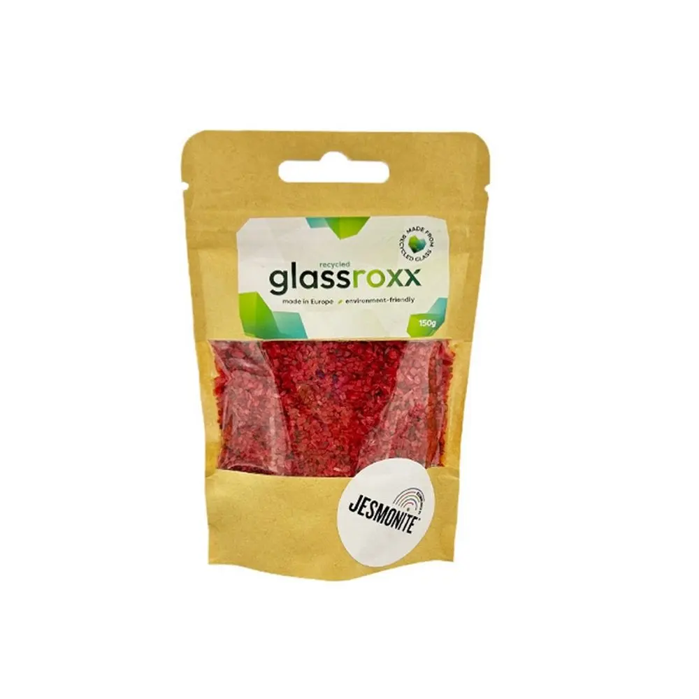 Jesmonite skleněné kamínky GlassRoxx červené 150 g -