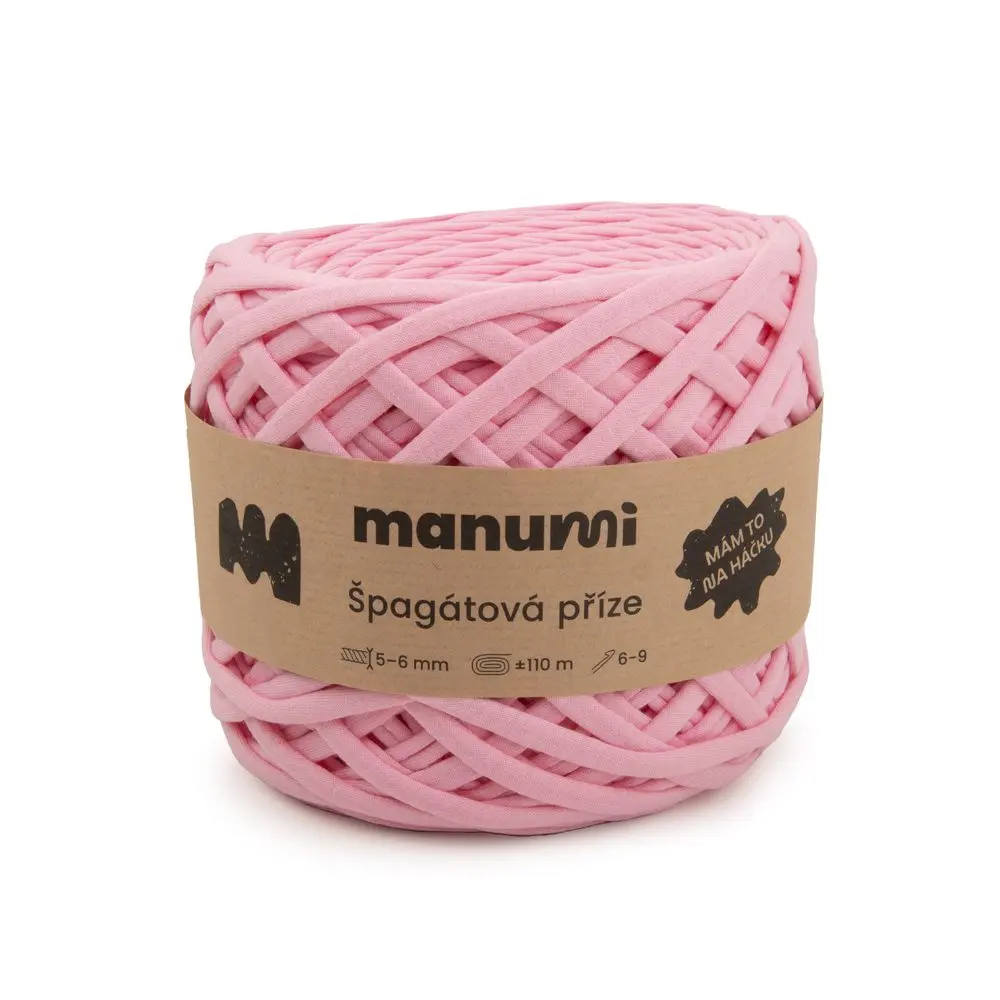 Manumi špagátová příze růžová -