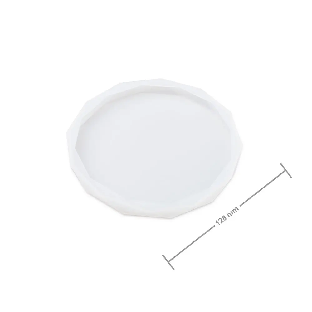 Manumi Silikonová forma na odlévání kreativní hmoty podtácek bez okraje hranatý 128x10mm - 1 ks