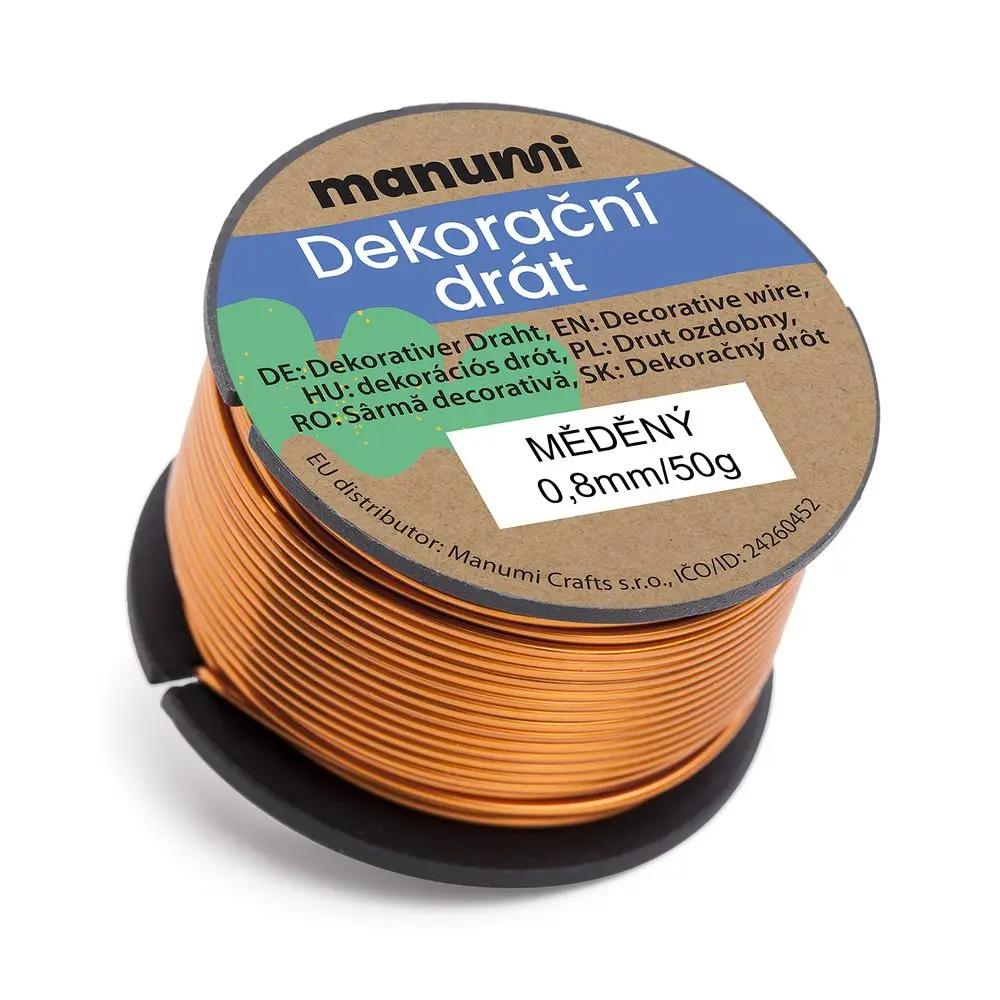 Manumi Měděný drát 0,8 mm/50 g - 3 ks