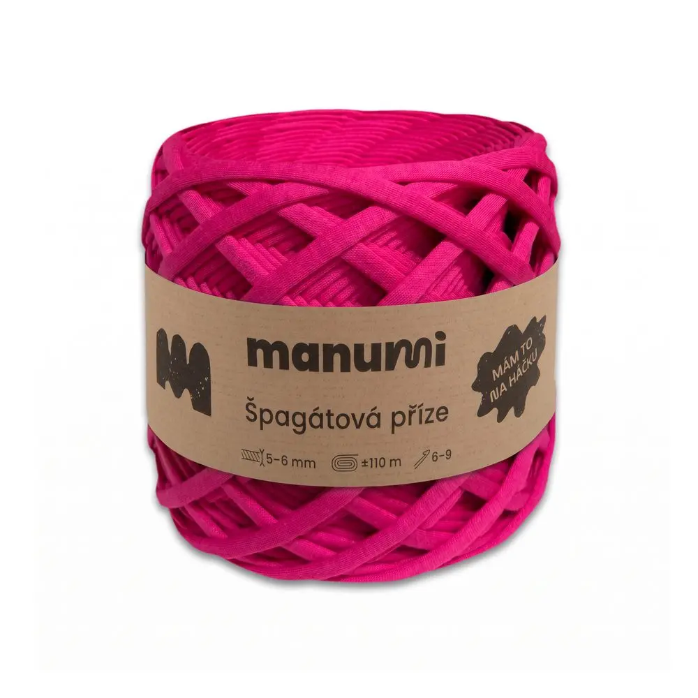 Manumi špagátová příze malinová - 1 ks