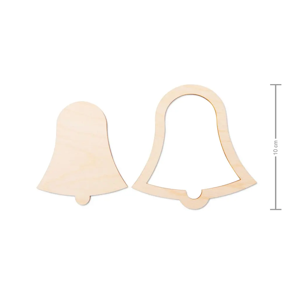 Dřevěný výřez i výplň zvonek 10cm -