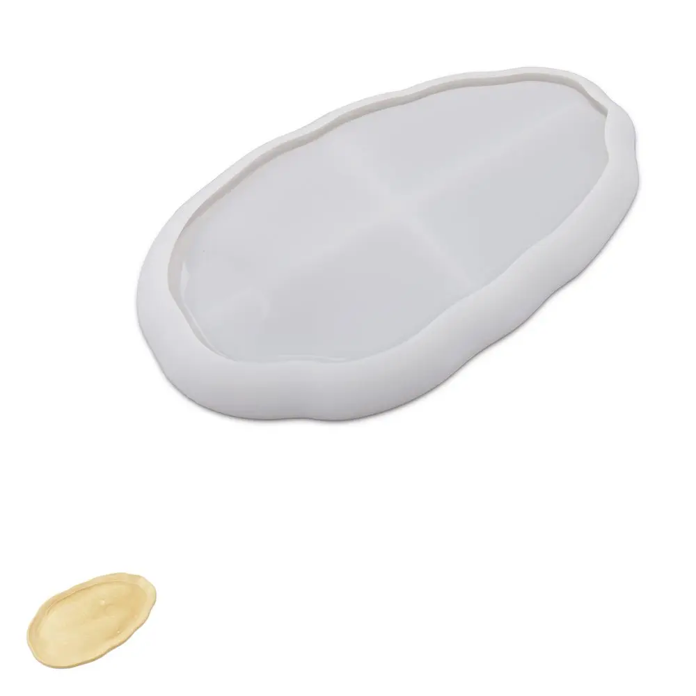 Manumi Silikonová forma pro kreativní hmoty na misku ve tvaru organického oválu 290x175x22mm -
