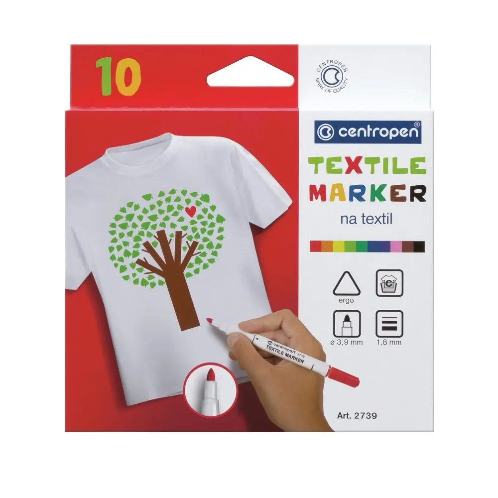 Centropen popisovač na textil (10 ks)