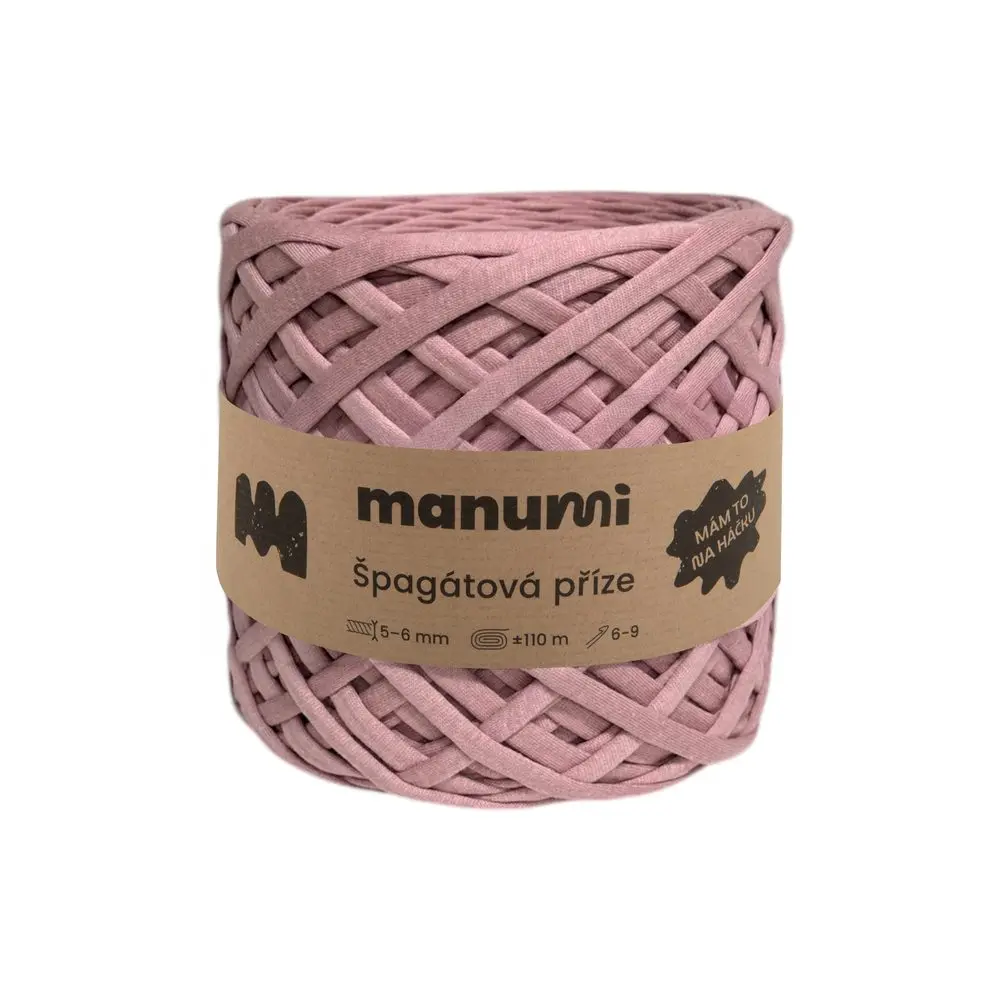 Manumi špagátová příze pudrově růžová -