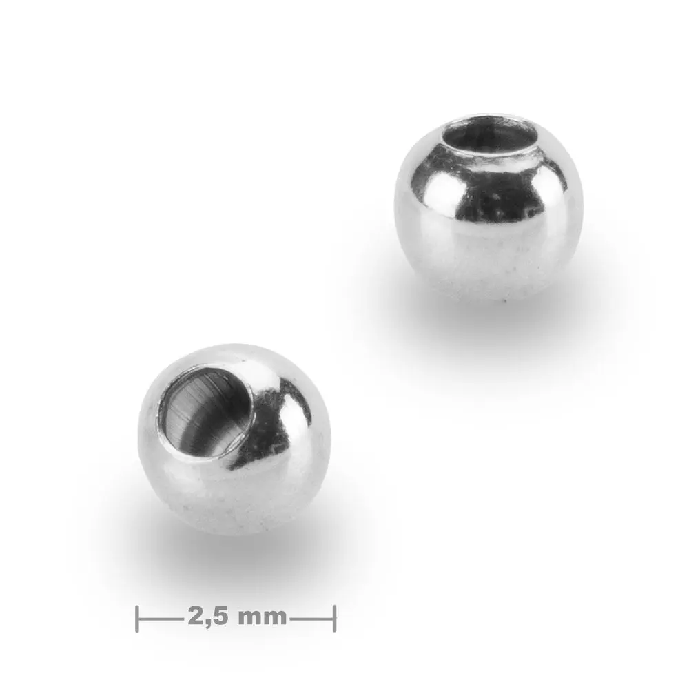 Stříbrný korálek 2,5 mm -