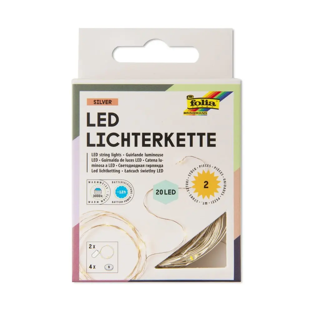 LED svítící řetěz 2ks -