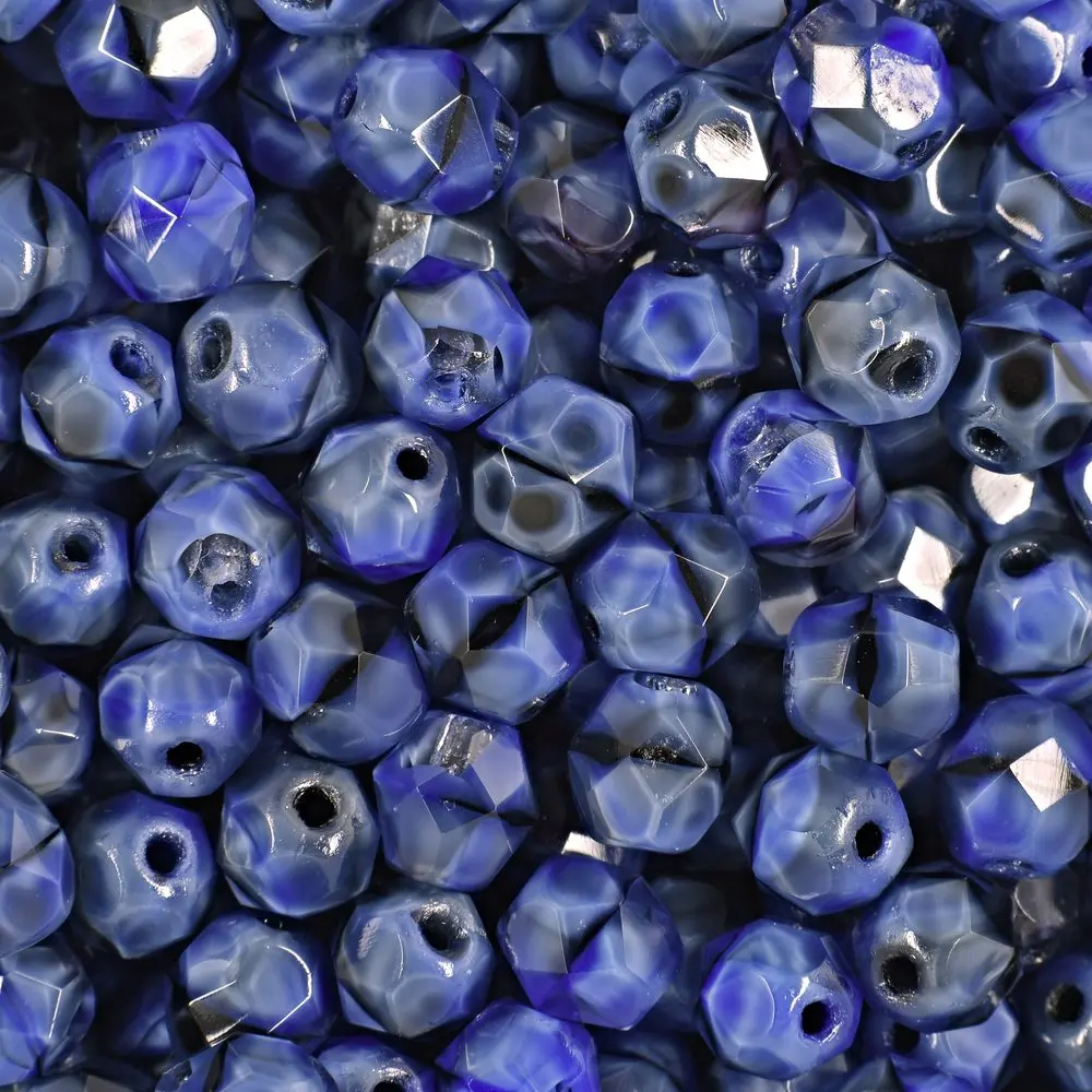 Manumi české broušené korálky 6 mm Blue Chroust -