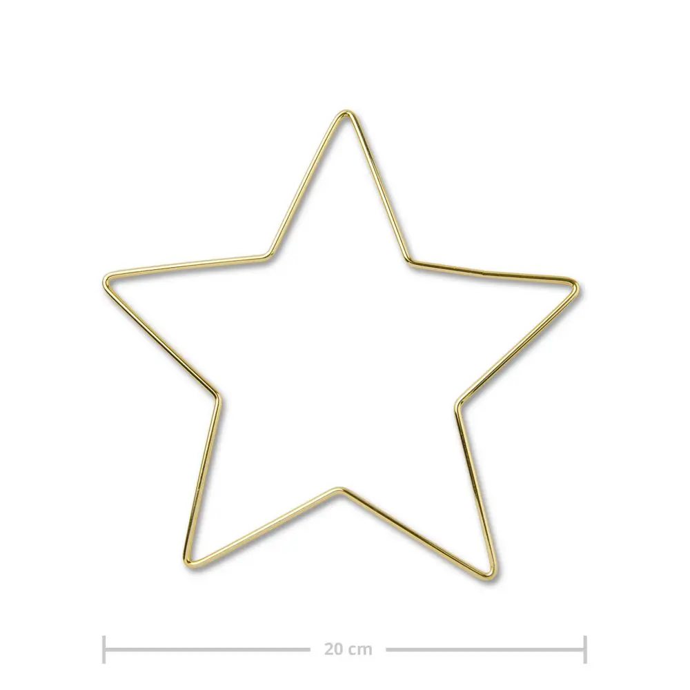 Kovový rám hvězdana macramé 20cm -