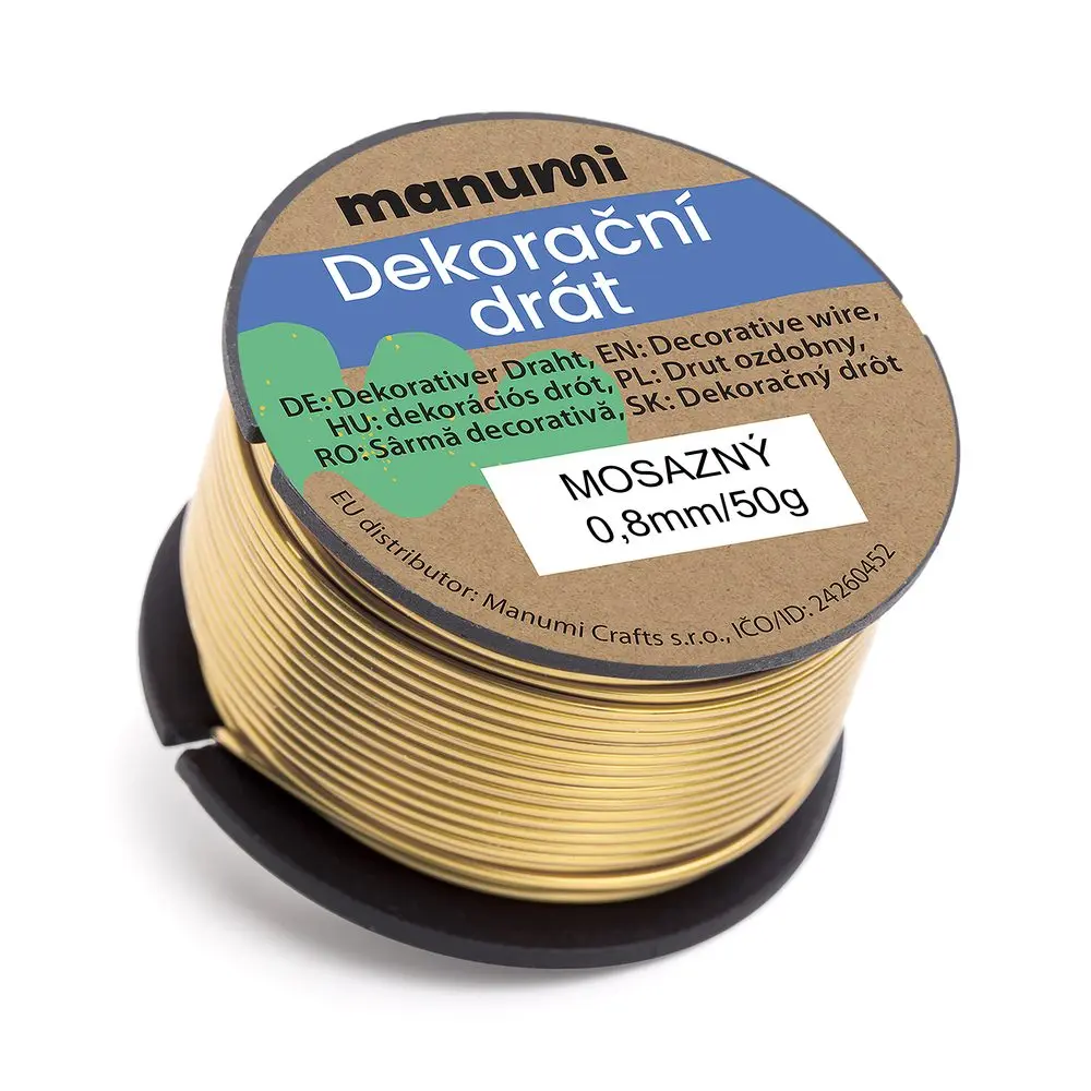Manumi Mosazný drát 0,8 mm/50 g - 3 ks