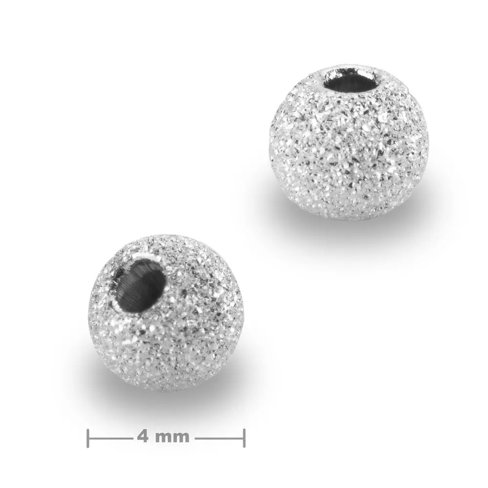 Stříbrný korálek stardust 4 mm -