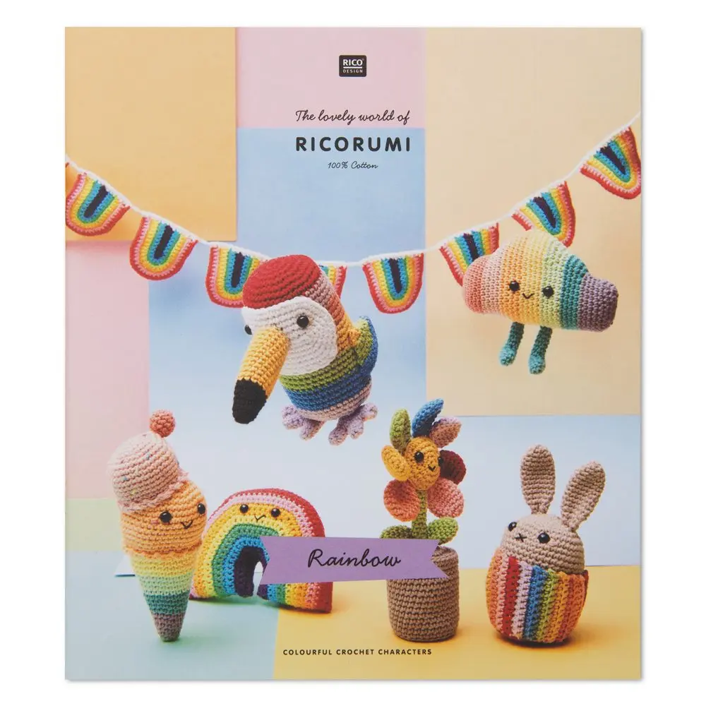 Rico Design Kniha návodů na háčkování Ricorumi Hrátky s duhou anglická verze -