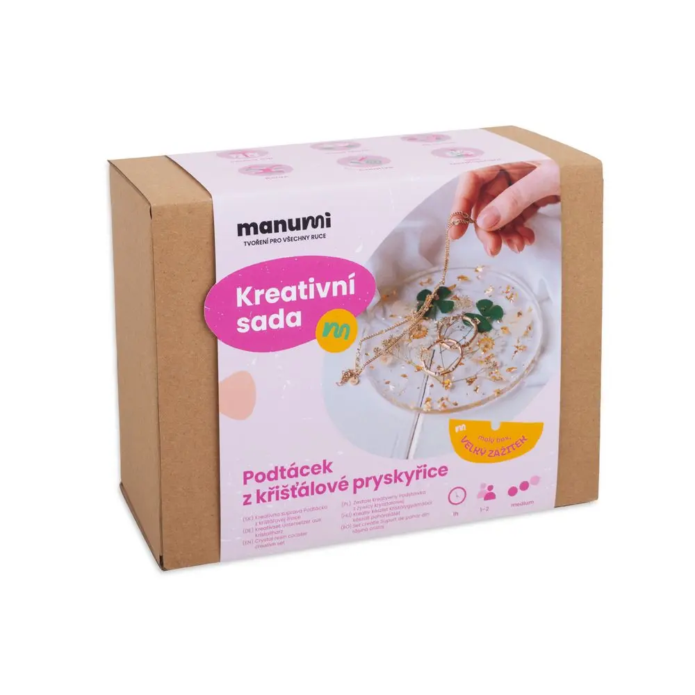 Manumi kreativní sada na výrobu podtácku z křišťálové pryskyřice - 1 sada