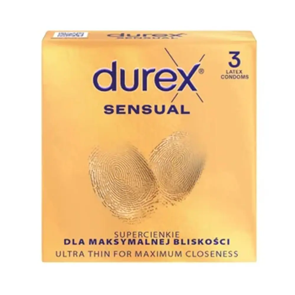 Ztenčené kondomy Durex Sensual, 3 ks