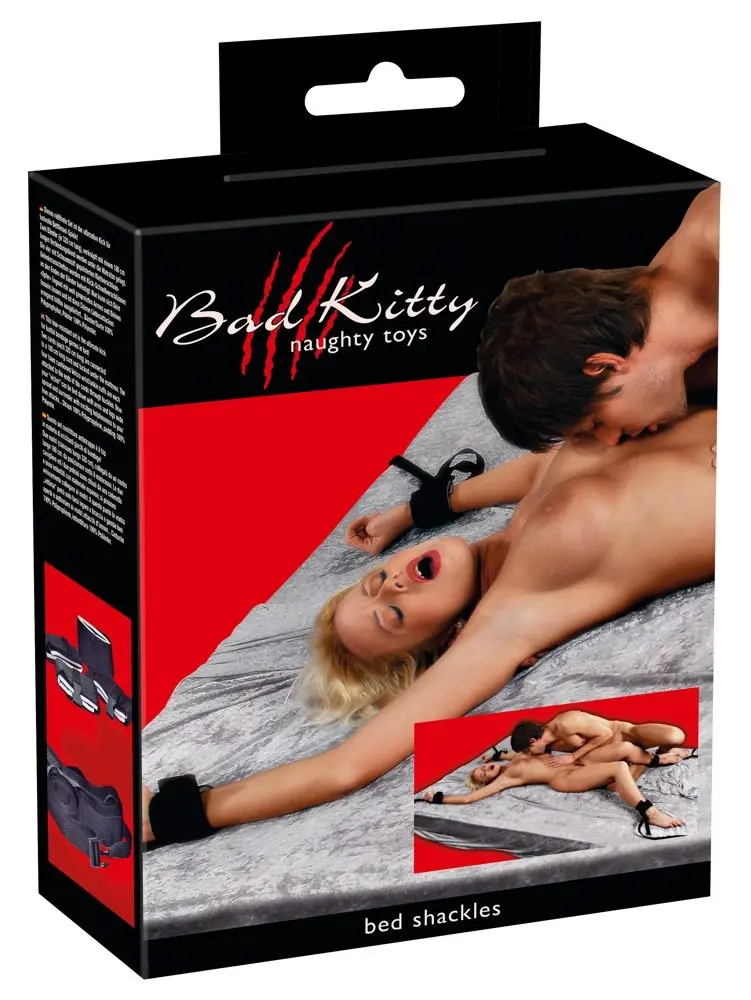 Bad Kitty - pouta na postel - sada pout - černá